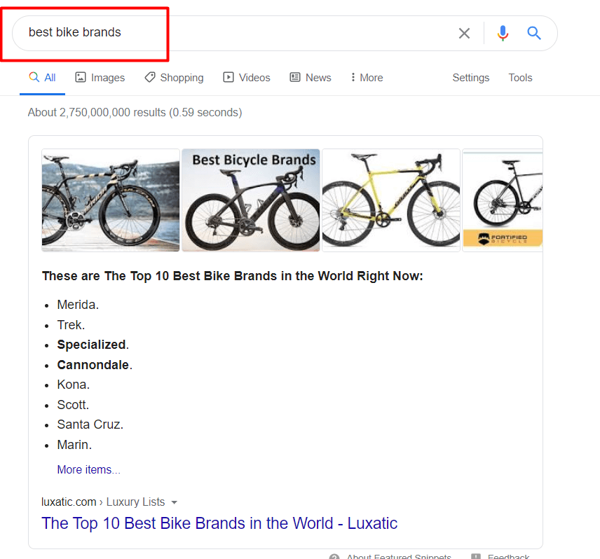 bike brand is searched keyword