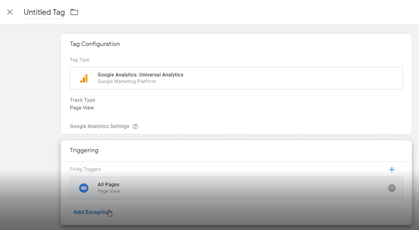 tag configuration process