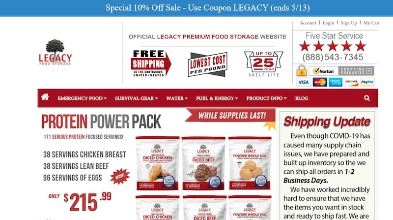 Legacy Food Storage Affiliate Program