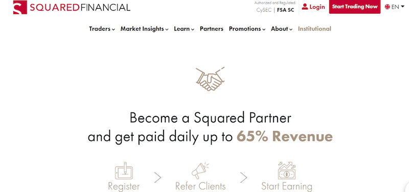 Squared financial affiliate program